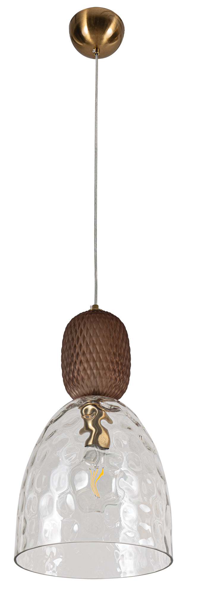 PDC 1281 BW 1/Φ ΣΦΥΡΙΛΑΤΟ ΓΥΑΛΙ ΜΕ ΔΙΑΚΟΣΜΗΤΙΚΟ ΚΑΦΕ ΓΥΑΛΙ 1xE27 Φ25x(45-120)