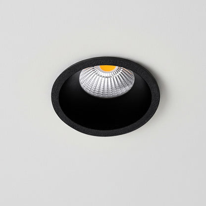 DOT KLV-101-0308 Recessed LED Downlight Spot 7W 910lm 38° AC 220-240V IP20 Natural White 4500K - Bridgelux COB Chip & TÜV SÜD Driver - Matte Black - L6 x W6 x H7.8 / Q5