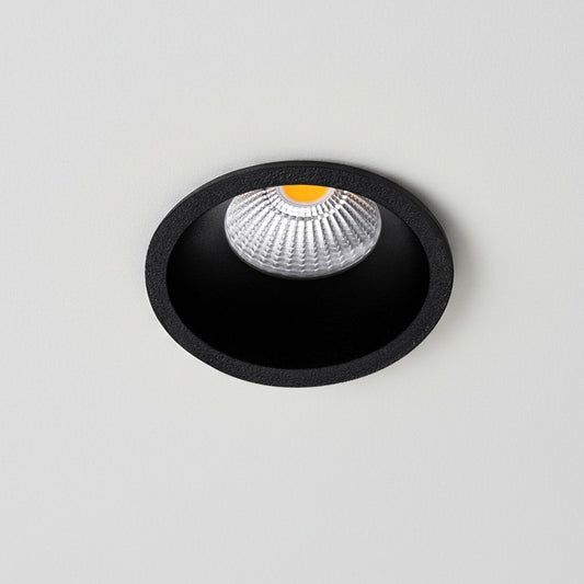 DOT KLV-101-0308 Χωνευτό Φωτιστικό Downlight Σποτ LED 7W 910lm 38° AC 220-240V IP20 Φυσικό Λευκό 4500K - Bridgelux COB Chip & TÜV SÜD Driver - Μαύρο Ματ - Μ6 x Π6 x Υ7.8 / Q5
