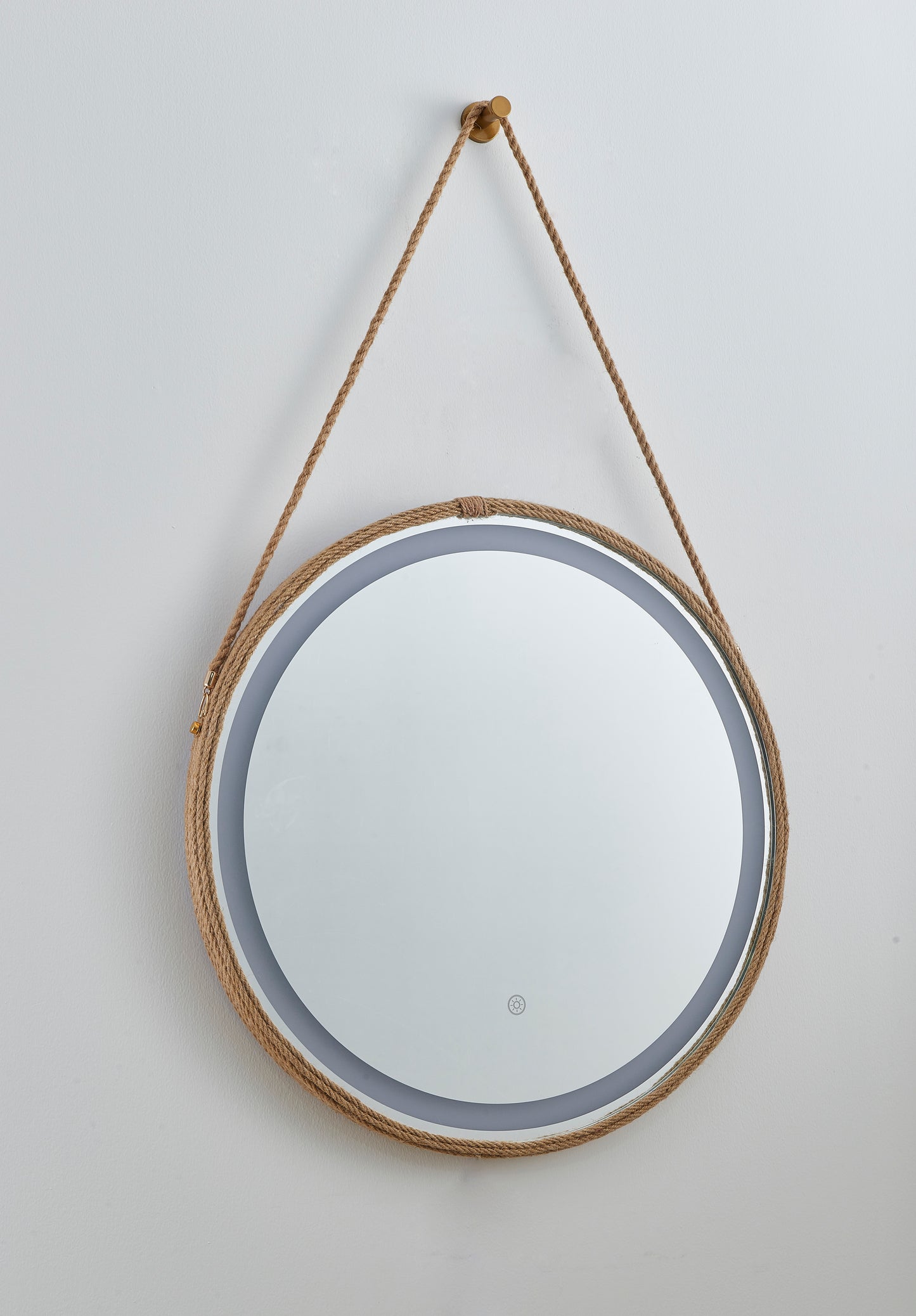 MIC-12 ΚΑΘΡΕΠΤΗΣ ΣΤΡΟΓΓΥΛΟΣ ΜΕ ΣΧΟΙΝΙ LED ΦΩΤΙΣΜΟΣ TOUCH Φ60εκ