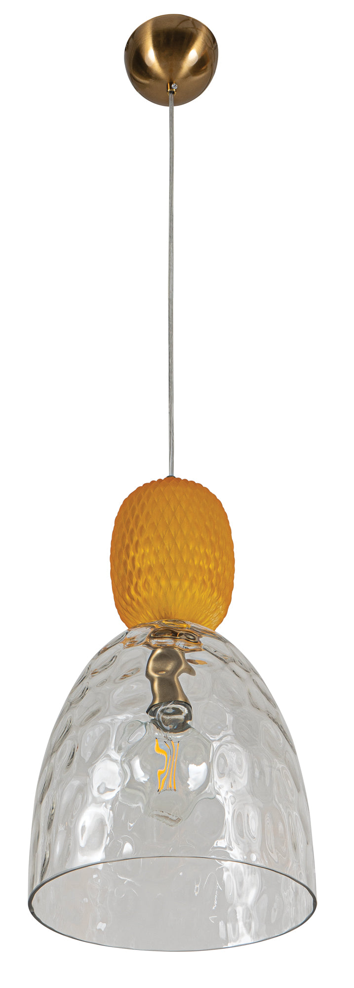 PDC 1281 HN 1/Φ ΣΦΥΡΙΛΑΤΟ ΓΥΑΛΙ ΜΕ ΔΙΑΚΟΣΜΗΤΙΚΟ ΜΕΛΙ ΓΥΑΛΙ 1xE27 Φ25x(45-120)