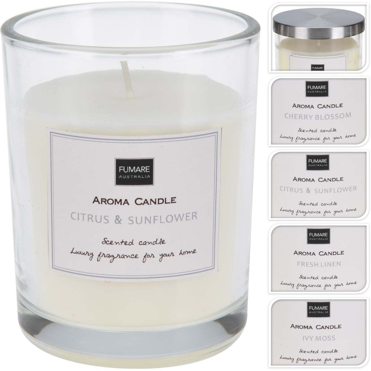 Κερί Αρωματικό σε Γυαλί 8x8x10 4 Σχδ