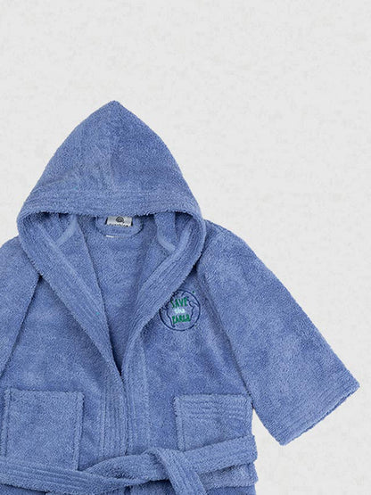 Μπουρνούζι Παιδικό Eco Blue Ηλικία 4-6