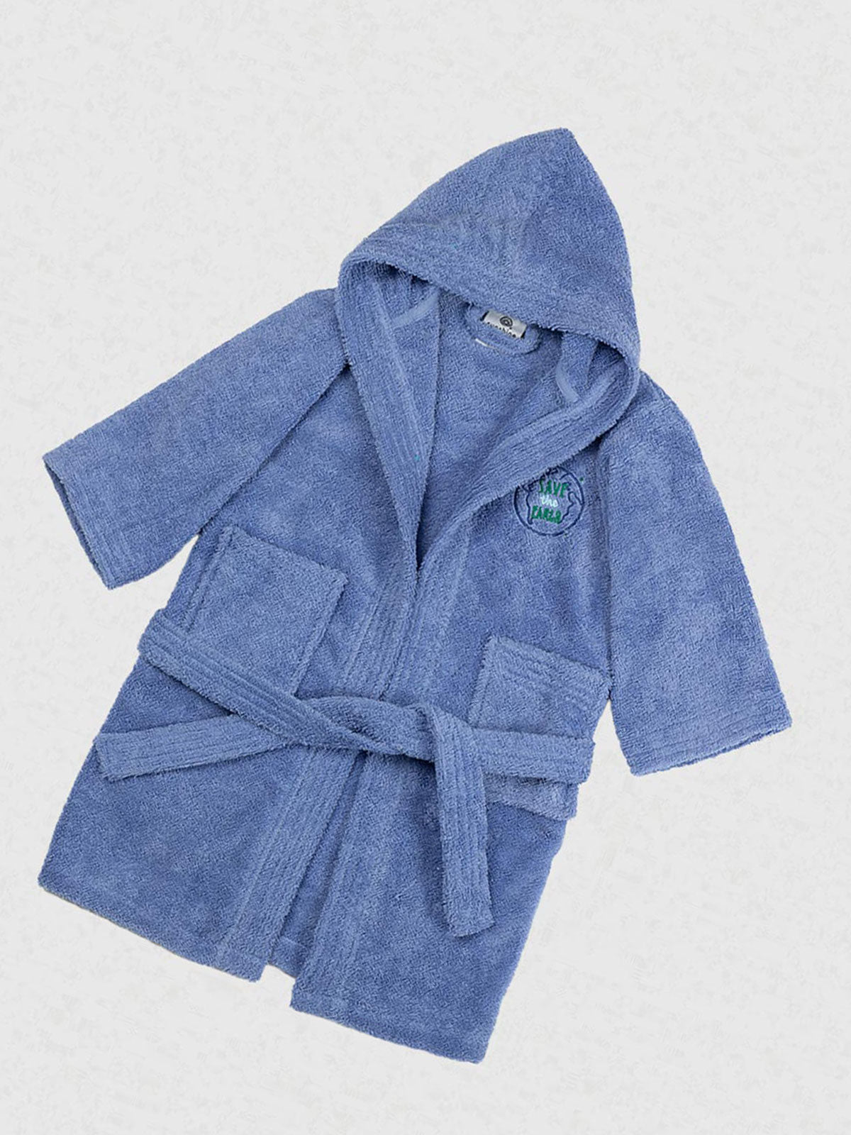 Μπουρνούζι Παιδικό Eco Blue Ηλικία 6-8