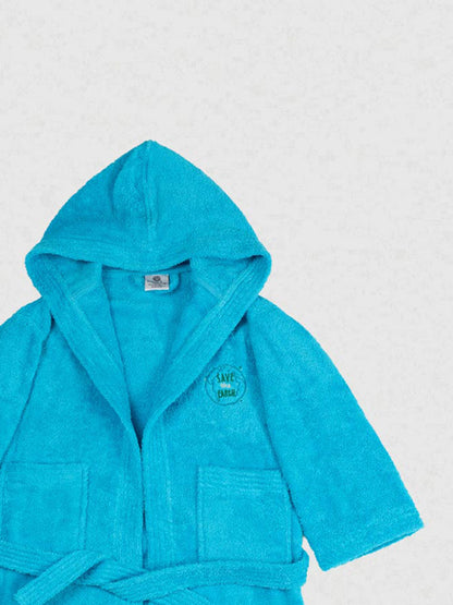 Μπουρνούζι Παιδικό Eco Turquoise Ηλικία 4-6