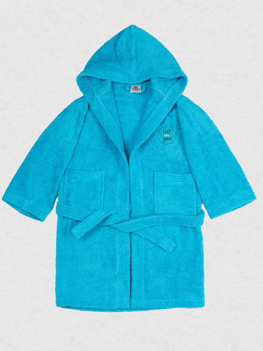 Μπουρνούζι Παιδικό Eco Turquoise Ηλικία 4-6