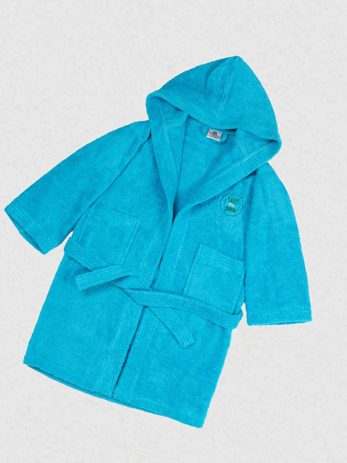 Μπουρνούζι Παιδικό Eco Turquoise Ηλικία 6-8