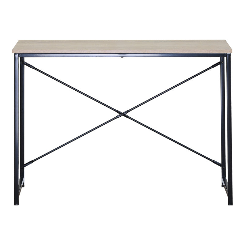 Γραφείο Εργασίας Bailon σε Oak Απόχρωση με Μαύρο Μέταλλο 100x40x70