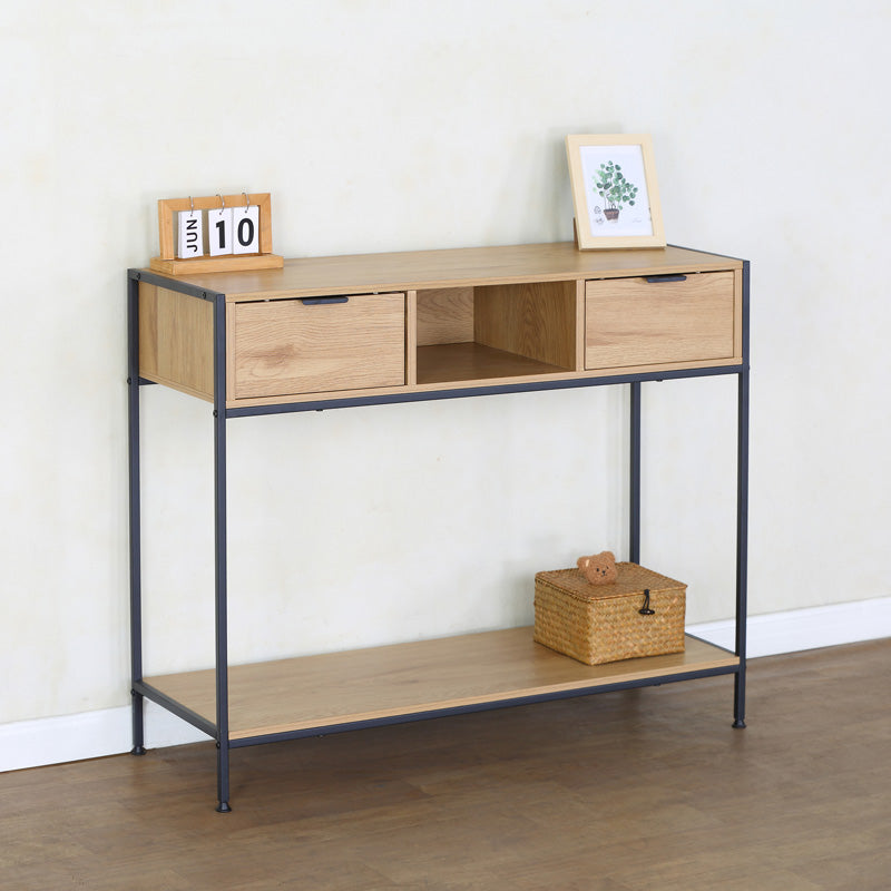 Κονσόλα Regando σε Oak Απόχρωση με Μαύρο Μέταλλο 100x35x80