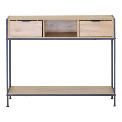 Κονσόλα Regando σε Oak Απόχρωση με Μαύρο Μέταλλο 100x35x80