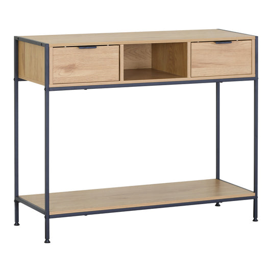 Κονσόλα Regando σε Oak Απόχρωση με Μαύρο Μέταλλο 100x35x80