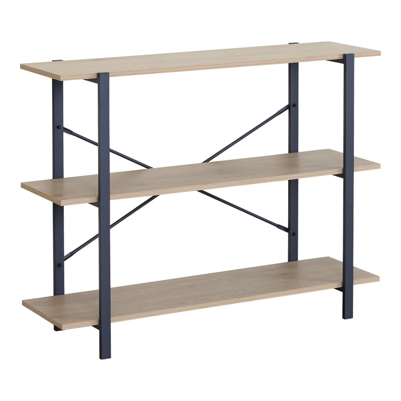 Επιδαπέδια Ραφιέρα Nebranzo σε Oak Απόχρωση με Μαύρο Μέταλλο 106x35x80