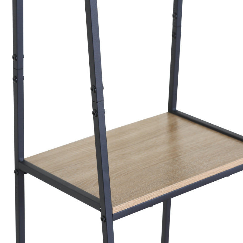 Έπιπλο Εισόδου-Ραφιέρα Herevy σε Oak Απόχρωση με Μαύρο Μέταλλο 101x35x160