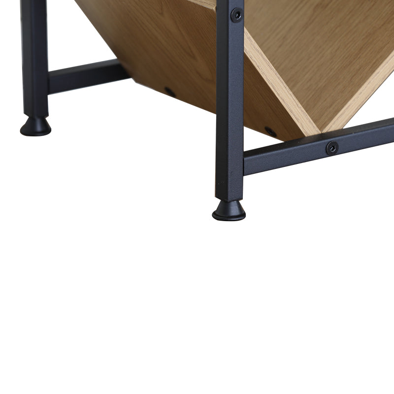 Βιβλιοθήκη Orunta Oak-Μαύρο Μέταλλο 40x26.5x125