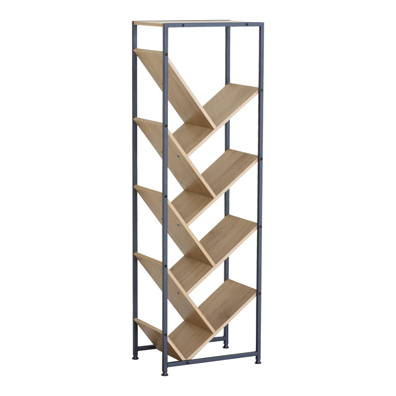 Βιβλιοθήκη Orunta Oak-Μαύρο Μέταλλο 40x26.5x125