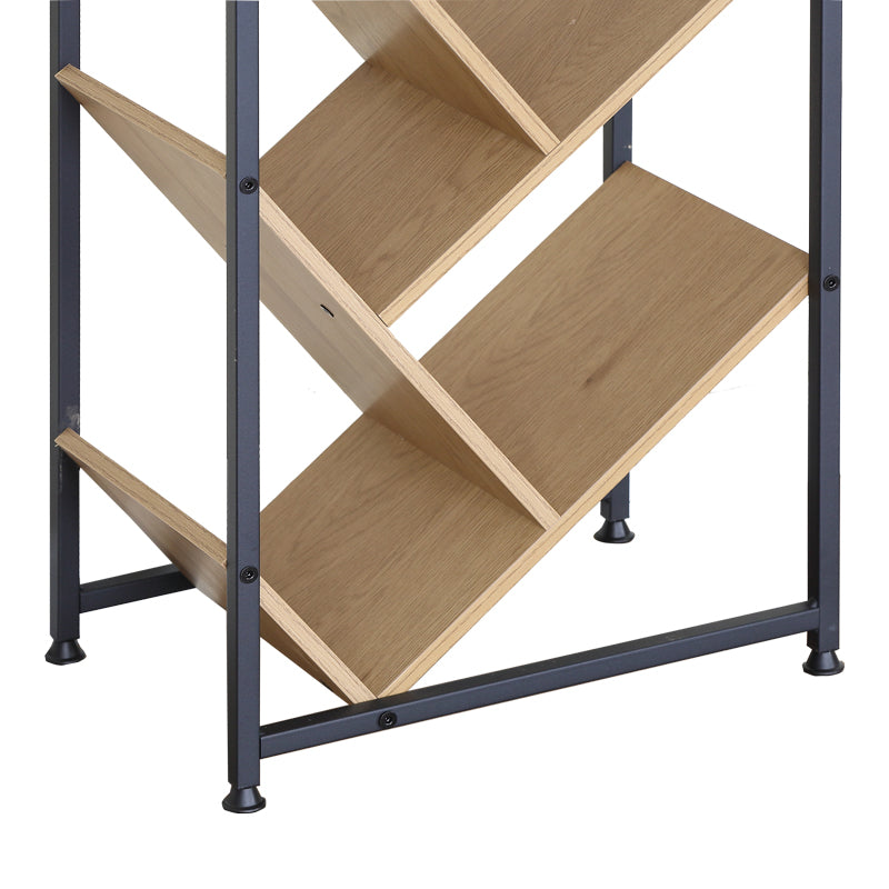 Βιβλιοθήκη Orunta Oak-Μαύρο Μέταλλο 40x26.5x150