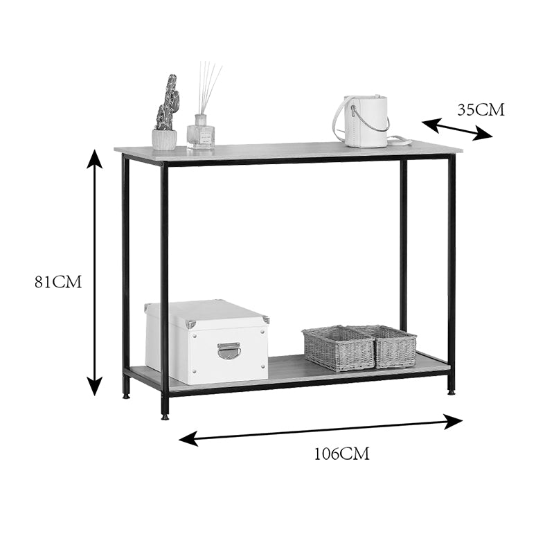 Κονσόλα Shima Oak-Μαύρο Μέταλλο 106x35x81