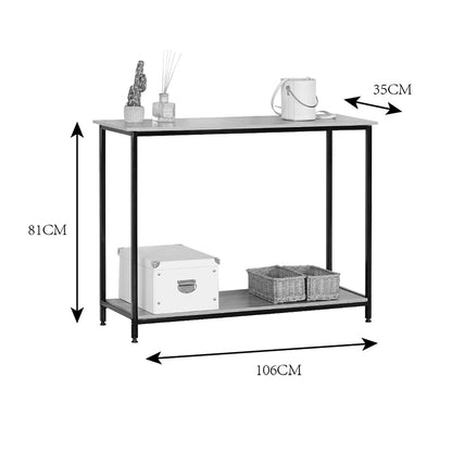 Κονσόλα Shima Oak-Μαύρο Μέταλλο 106x35x81