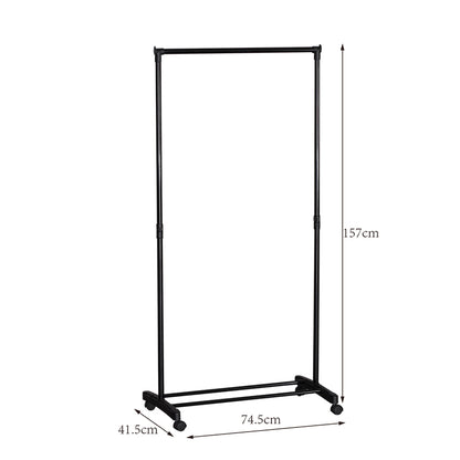 Κρεμάστρα Δαπέδου Wizak Μαύρο Μέταλλο 74.5x41,5x157