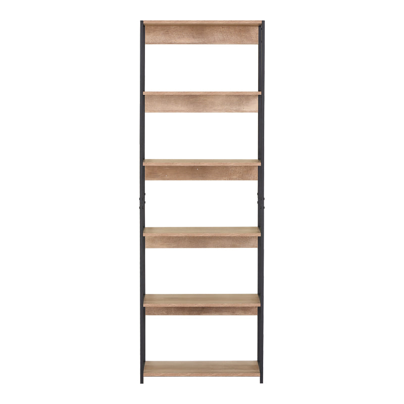 Βιβλιοθήκη Kaliano Oak-Μαύρο Μέταλλο 59.5x35x176.5