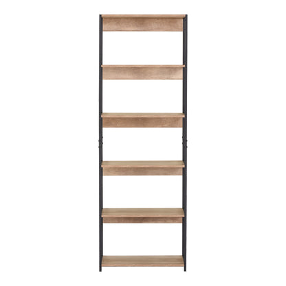 Βιβλιοθήκη Kaliano Oak-Μαύρο Μέταλλο 59.5x35x176.5
