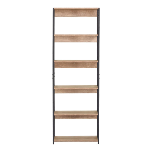 Βιβλιοθήκη Kaliano Oak-Μαύρο Μέταλλο 59.5x35x176.5