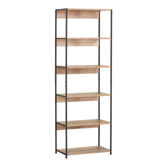 Βιβλιοθήκη Kaliano Oak-Μαύρο Μέταλλο 59.5x35x176.5