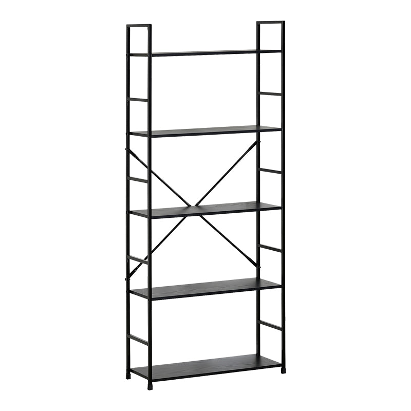 Βιβλιοθήκη Manlo Μαύρο Μέταλλο 58.6x23.5x144