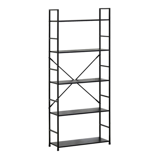 Βιβλιοθήκη Manlo Μαύρο Μέταλλο 58.6x23.5x144