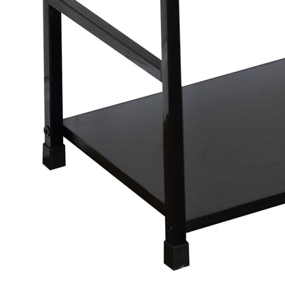 Βιβλιοθήκη Manlo Μαύρο Μέταλλο 58.6x23.5x144