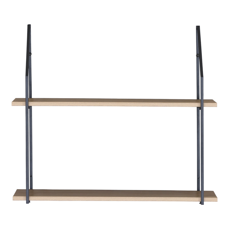 Ραφιέρα Τοίχου Fema Oak με Μαύρο Μέταλλο 60x20x52