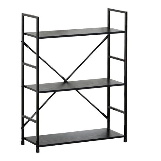 Βιβλιοθήκη-Ραφιέρα Manlo Μαύρο Μέταλλο 58.6x23.5x80