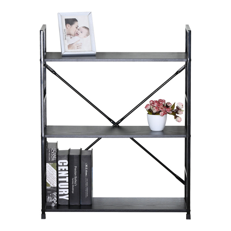 Βιβλιοθήκη-Ραφιέρα Manlo Μαύρο Μέταλλο 58.6x23.5x80