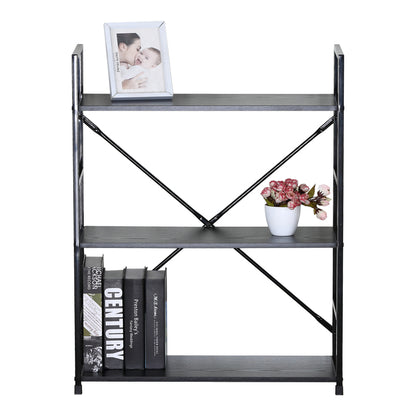 Βιβλιοθήκη-Ραφιέρα Manlo Μαύρο Μέταλλο 58.6x23.5x80