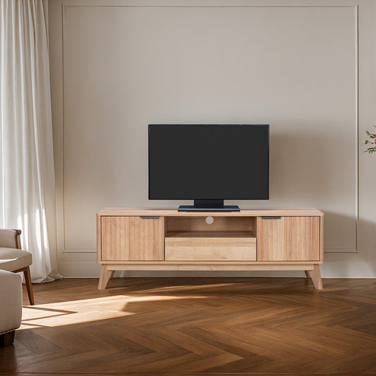 Έπιπλο Τηλεόρασης Hamea MDF σε Φυσική Απόχρωση 145x39,5x49