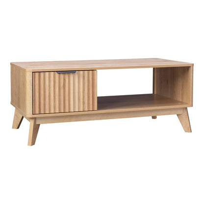 Τραπέζι Σαλονιού Hamea MDF σε Φυσική Απόχρωση 110x55,2x45