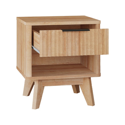 Κομοδίνο Hamea MDF σε Φυσική Απόχρωση 45x39.5x50.2