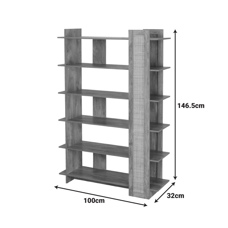 Oslo Sonoma Bookcase 100x32x146.5