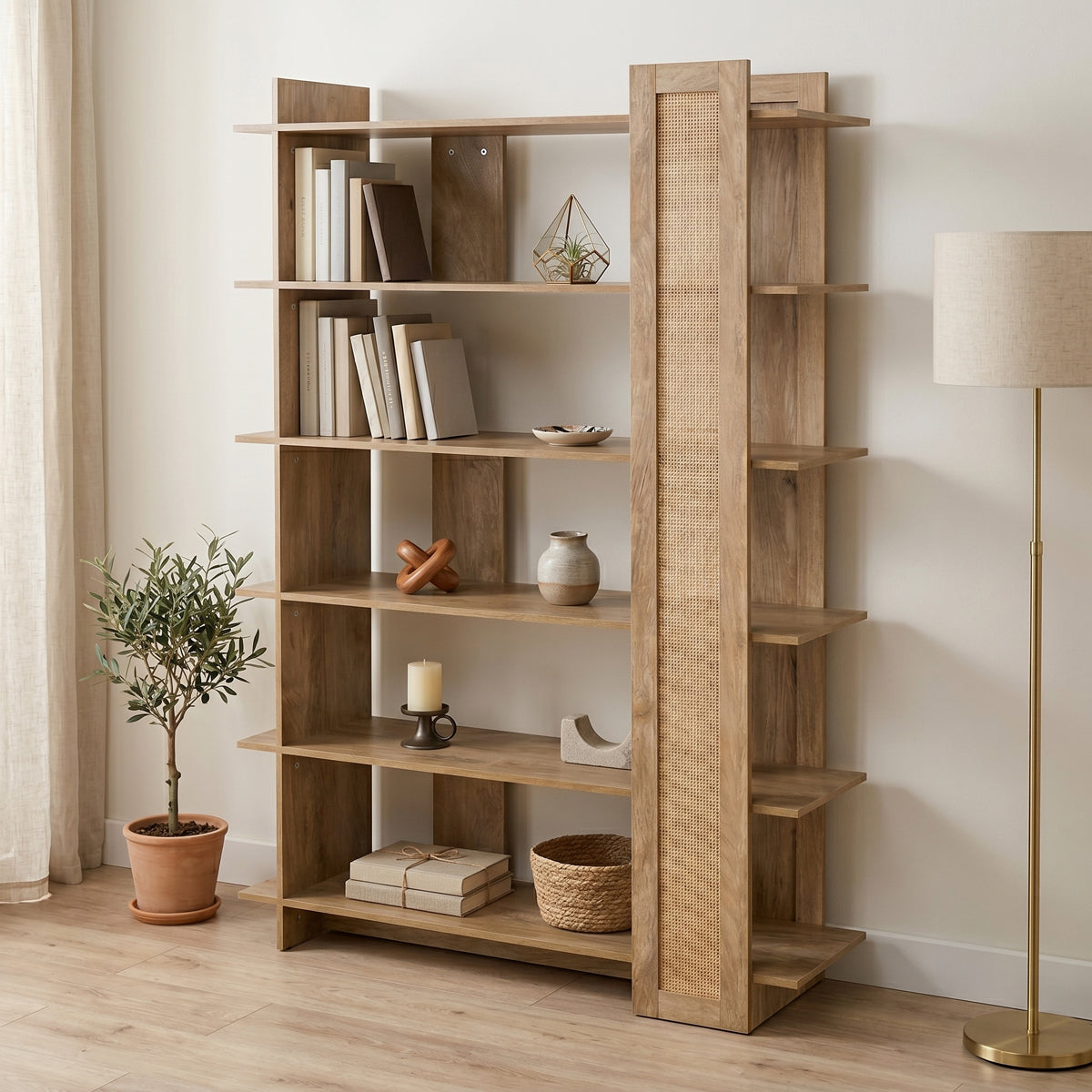 Oslo Sonoma Bookcase 100x32x146.5
