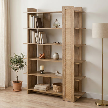 Oslo Sonoma Bookcase 100x32x146.5