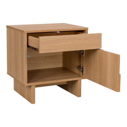 Jenfia MDF Bedside Table in Natural Shade 48x39x50.5