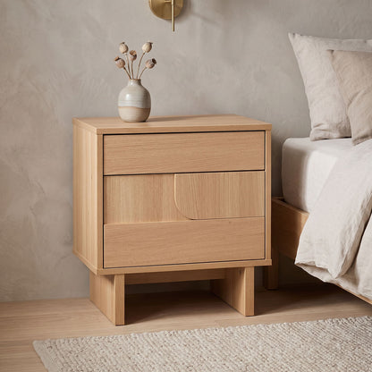 Jenfia MDF Bedside Table in Natural Shade 48x39x50.5