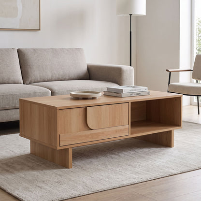 Τραπέζι Σαλονιού Jenfia MDF σε Φυσική Απόχρωση 110x55x38,5