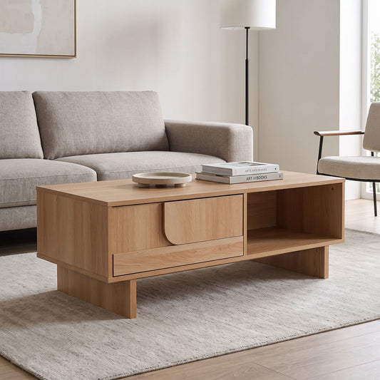 Τραπέζι Σαλονιού Jenfia MDF σε Φυσική Απόχρωση 110x55x38,5