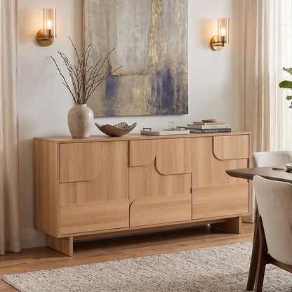 Μπουφές Jenfia MDF σε Φυσική Απόχρωση 150x39x75,5