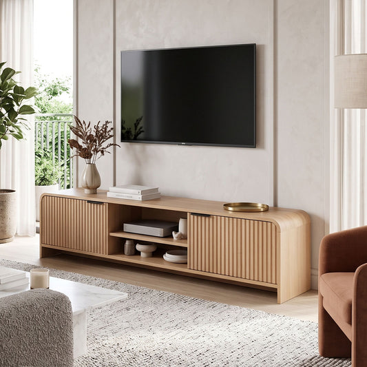 Έπιπλο Τηλεόρασης Anfen MDF σε Φυσική Απόχρωση 160x39x40,5