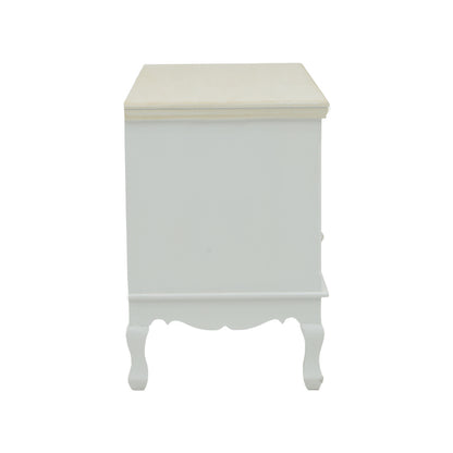 Έπιπλο Τηλεόρασης Joliene MDF σε Λευκή Αντικέ-Φυσική Απόχρωση 100x42x61