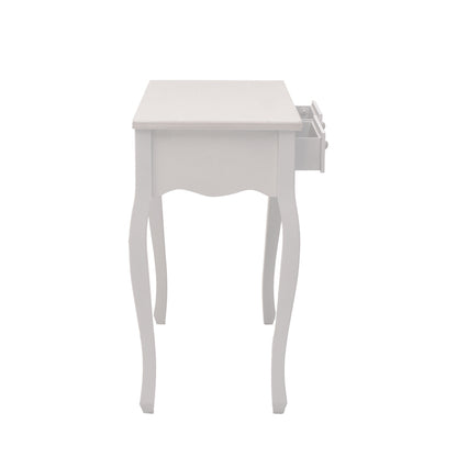 Κονσόλα Joliene MDF σε Λευκή Αντικέ-Φυσική Απόχρωση 80x40x75