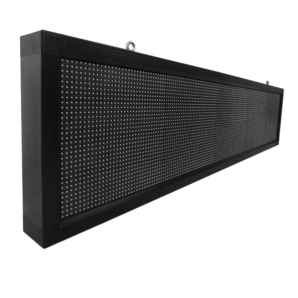 DISPLAY 90282 Κυλιόμενη Ψηφιακή Επιγραφή 160x32cm P10 Μονής Όψης LED AC 220-240V Αδιάβροχο IP65 Πράσινο - WiFi Control μέσω FK APP - Αισθητήρας Θερμοκρασίας & Υγρασίας - Μ168 x Π9 x Υ40
