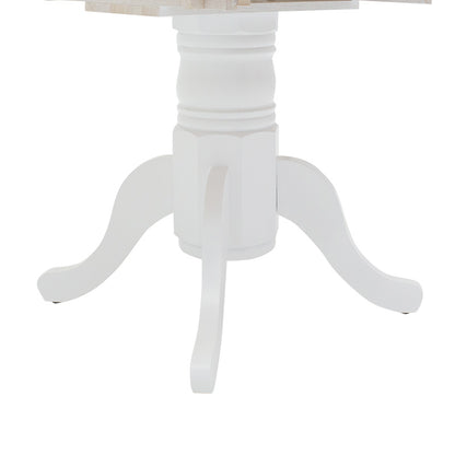 Τραπέζι Lars Επεκτεινόμενο Ξύλο-MDF Λευκό-Φυσικό Φ100(+38)x100x75